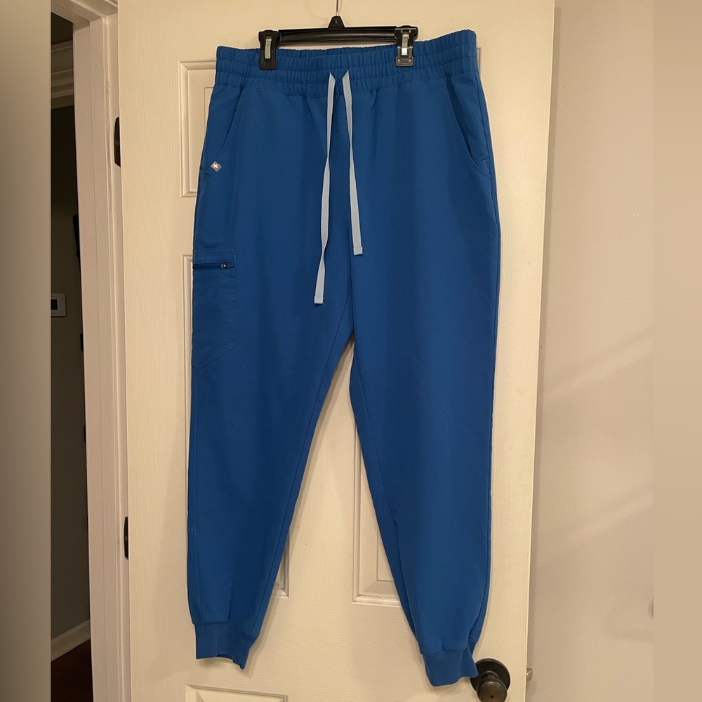 Figs Royal Blue Scrub Jogger Large